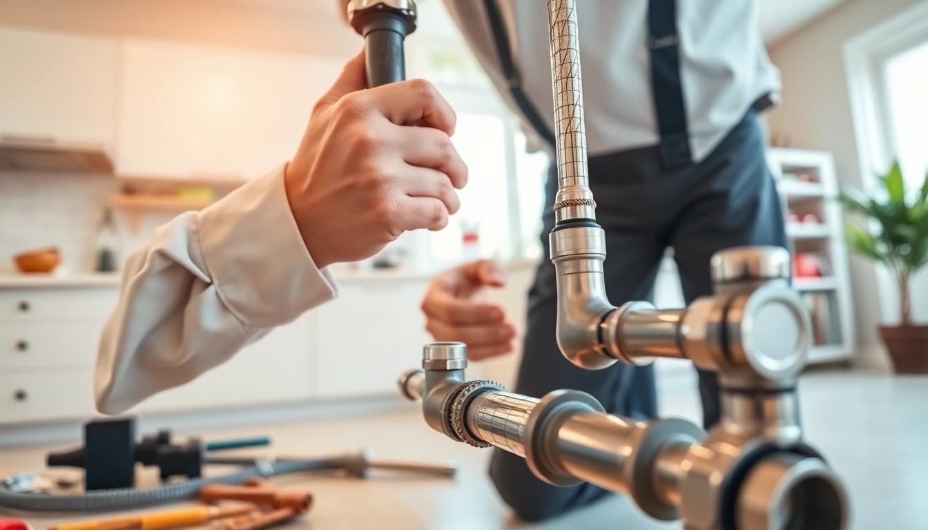 Engaging demonstration of whole house repiping services Tampa by a skilled plumber in action.