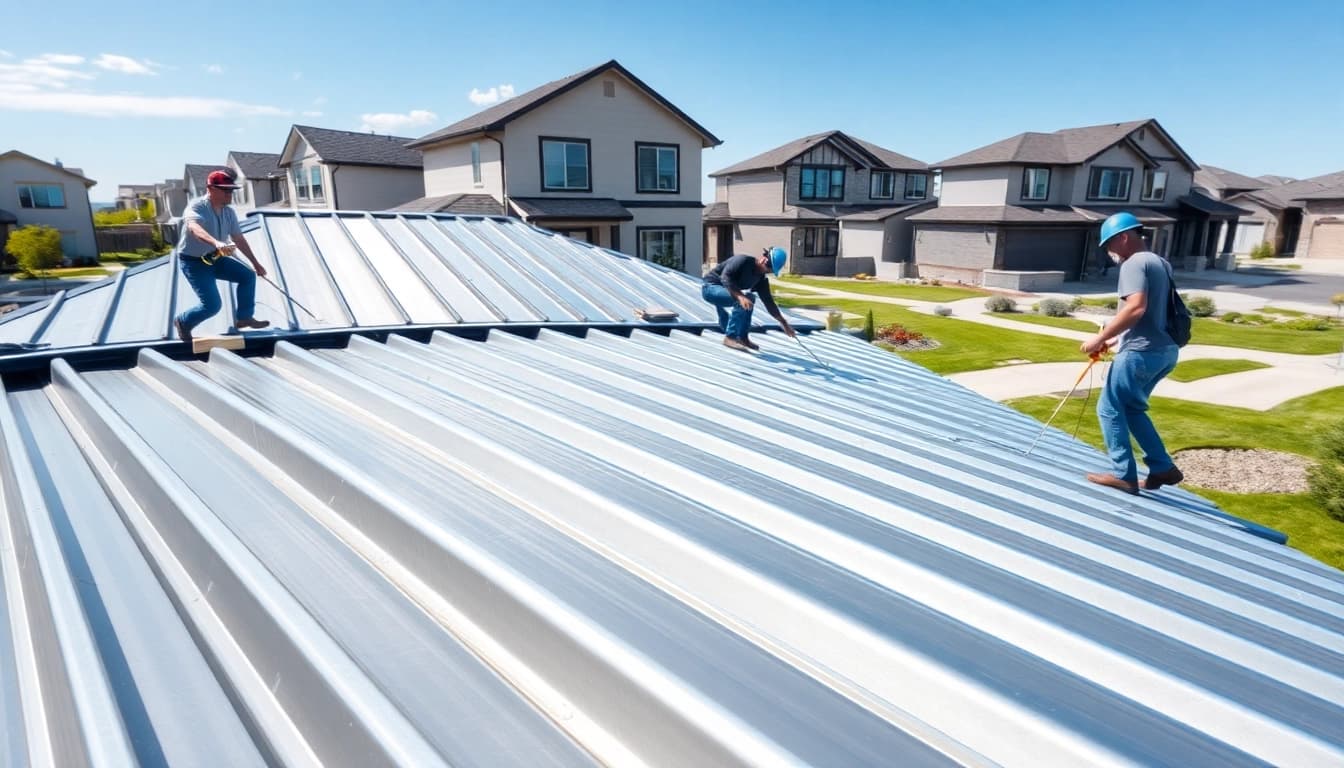 Installers featuring metal roofing calgary on modern homes, ensuring quality craftsmanship.