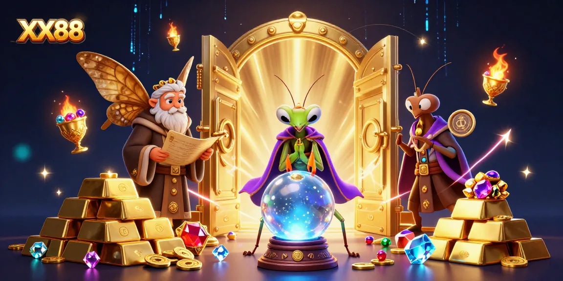 Engage with the enchanting XX88 casino atmosphere featuring fortune tellers and treasures.