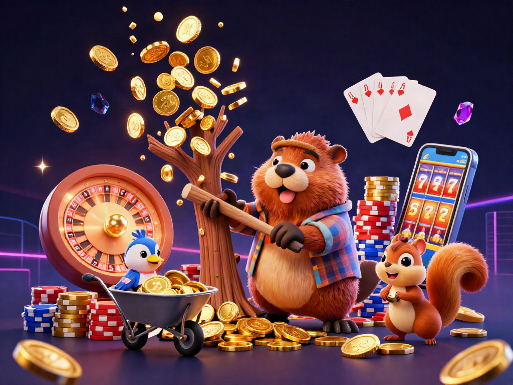 Experience net88's thrilling gaming action with vibrant 3D characters and dynamic casino elements.
