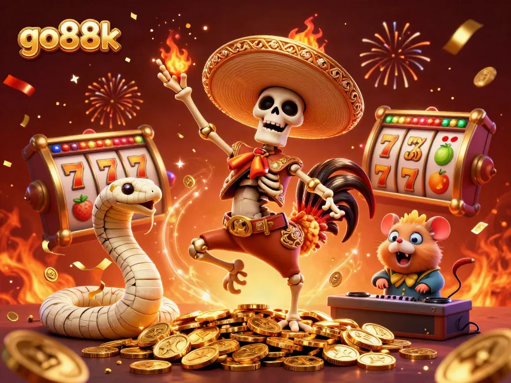 Celebrate with go88k by enjoying thrilling slots alongside festive characters and effects.