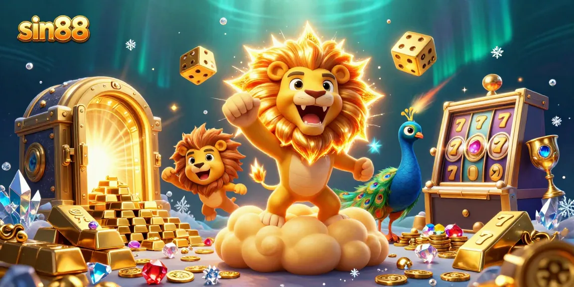 Engage in thrilling gameplay with sin88, showcasing vibrant casino elements in stunning 3D art.