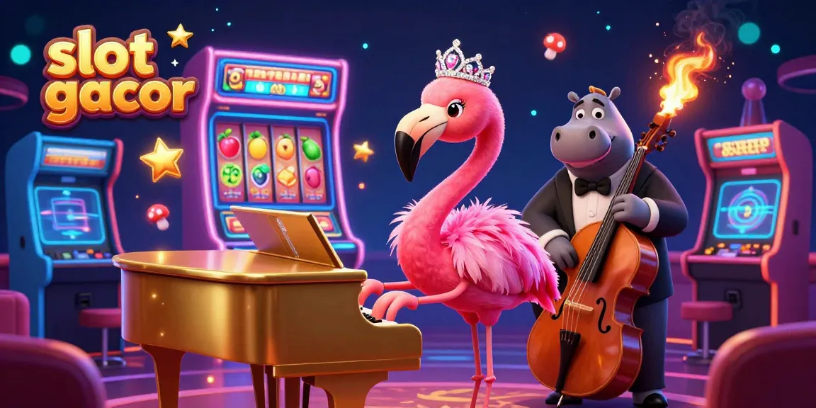 Experience the excitement of slot gacor featuring vibrant casino characters and slot elements in 3D.