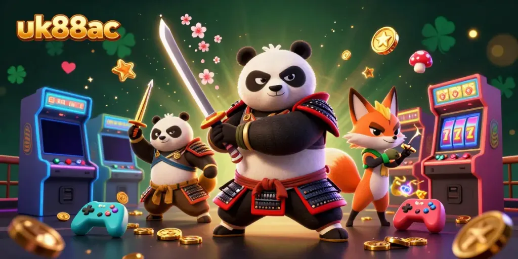 Engage in thrilling games and discover the excitement of uk88ac with a vibrant casino atmosphere featuring samurai panda and ninja fox.